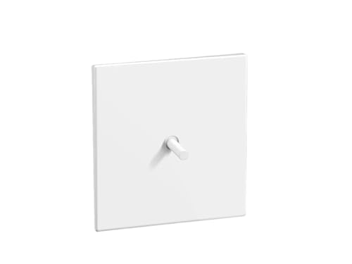 Interrupteur 2 voies transparent et blanc à variateur d'intensité lumineux