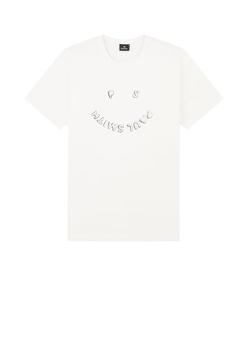 PS Paul Smith Mens SS Tshirt PS Happy Print,Off White,XL