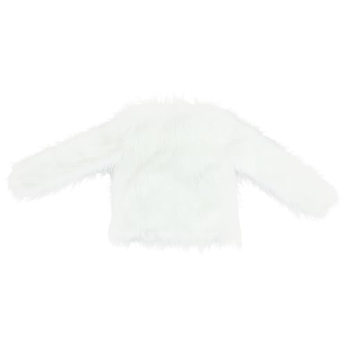 Manteau LED de fourrure lumineuse blanc avec veste d'extérieur festive légère L