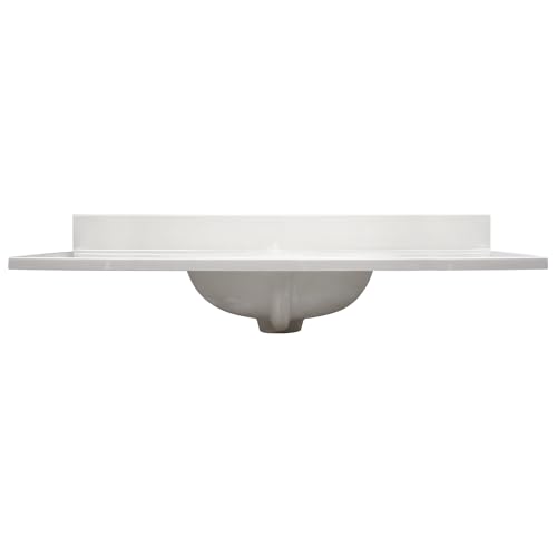 Image of 43 Inch Cultured Marble Vanity Top with Backsplash, Improved Package, Ivory - Design House, 586164