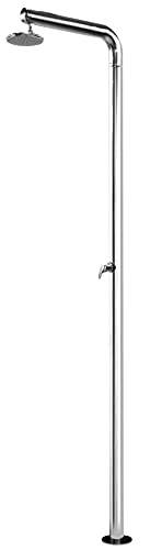 Sined Ducha Exterior De Acero Inoxidable 304 Con Grifo Mezclador Made In Italy, Inox