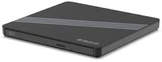 Hitachi LG Multi OS External CD/DVD USB Type C Re-Writer (Fire, Android, Windows, Mac) (Black (True DVD App. Excluded))