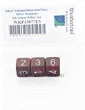 Wondertrail Silver Volcano Elemental Dice Silver Numbers D6 16mm Pack of 3 WKP13077E3