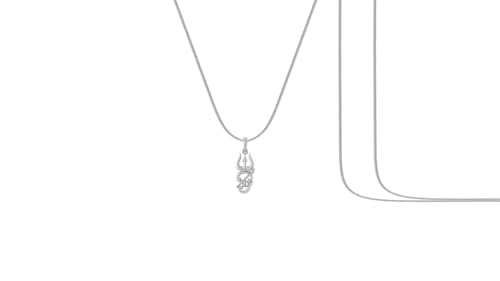 Pendentif Tamil OM en argent pur à 92,5% avec maille serpent, la haute qualité d'un fini précieux