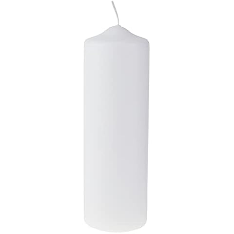Rayher White Pillar Candle for Decoration Cover