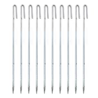 CORE DRIVE Galvanised J-PINS for Stabilisation Grids and Matting, Groundsheets and mesh wire | (10pack, 750mm)
