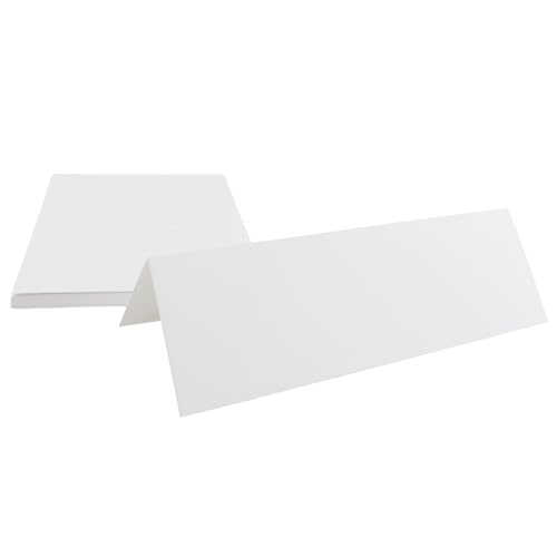 30Pack Blank Tent Cards, Large 3-1/2' x 11' Folded Name...