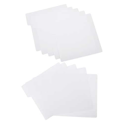 Trieurs de disques vinyles et fiches de classement blanches 19x20,5 cm Veemoon en plastique