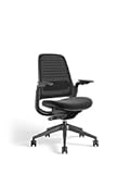 Steelcase Series 1 Office Chair - Ergonomic Work Chair with Wheels for Carpet - Helps Support Productivity - Weight-Activated Controls, Back & Arm Support - Easy Assembly - Licorice