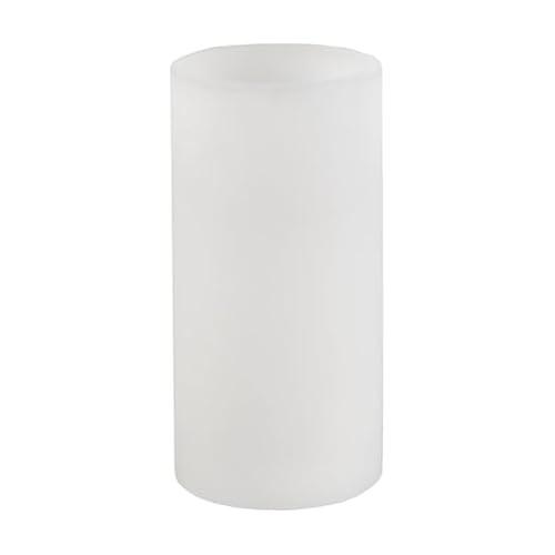 Bougie LED 7,6 x 15,2 cm en cire véritable blanche à dessus plat