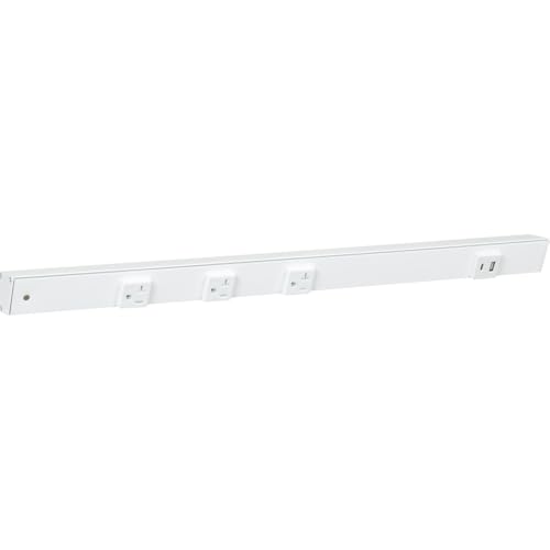 Task Lighting & Power Slim Angle Power Strip with USB-A/C on Right (White, 24″)