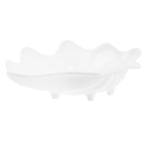 JECOMPRIS Plato de Cerámica con Diseño Forma de Bandeja Decorativa para Servir Aperitivos Frutas y Postres para Bodas Reuniones Familiares y Uso Diario