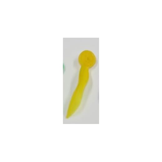 S&Dent 2 Boxes = 200pcs Dental Dental Plastic Wedge with Holes Dental Plastic Poly-Wedges Round Stern 100pcs/box Yellow M Size: 17.8 * 2.45mm