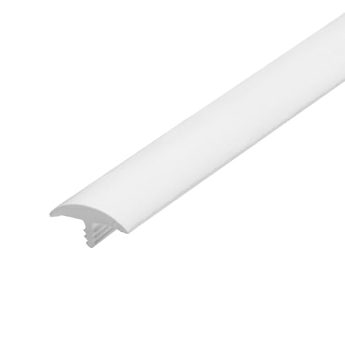 3/4in White Flexible PVC Event Table Replacement Round Bumper Tee Moulding 25ft Coil