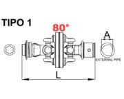 Giunto Cardanico Omocinetico Ama Cat. 6 32x76-94x27mm