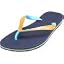 Navy blue/neon orange