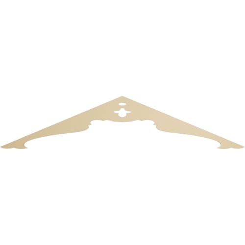 72"W x 15"H x 1 1/2"P (5/12) Pitch Heath Signature Urethane Gable Pediment, Primed Tan