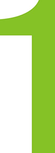 ShirtInStyle Payer Autocollant Étiquette, Mülltone,Porte,Bricoler, Bateaux,Nombre,Plaque D'Immatriculation, Portes, Casier,Vestiaire,Maison,Bootsnummer - Nombre 1-4cm Jaune-Vert, 4 cm Cover