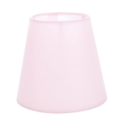 Image of Lurrose Fabric Lampshade Pendant Lamp Shade Barrel Lamp Cover Table Lamp Light Cover for Table Chandelier Wall Lamp, Pink