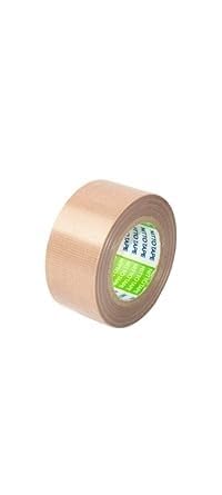 Keiko NITTO PTFE Coated Fiberglass Telfon light brown Tape, High Temperature Adhesive Tape Welding Sealing Teflon Tape for Sealer Machine (Pack of 1) (18mm)