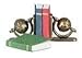 Melody Jane Dolls House Antique Brass Globe Bookends & Books Study Accessory