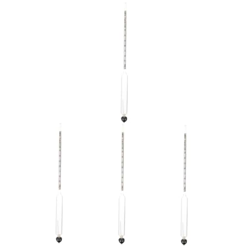 FUNOMOCYA 4pcs Hydrometer Petroleum Meter Sugar Density Meter Liquidometer Liquid Measuring Device Liquid Meter Liquid Measuring Tools Moisture Content Tester Mud Making Supplies Glass