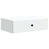 KDVXBCQJH Tavolino da parete con cassetto, bianco, 59 x 34,5 x 17 cm