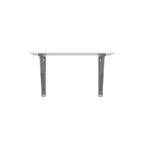 Image of Compal Wood Magic Wall Mounted Laptop Table,Folding Kitchen & Dining Table Desk,Home Office Table Desk Workstation Computer Table (23.5 inchX31.5 inch White Wall Mount Table), Brushed