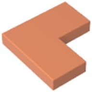 Gobricks 14719 Foundation Plate Tile 2x2 Corner 50 Pieces GDS-567 Compatible with Lego Building Blocks Color:Flesh Color 038