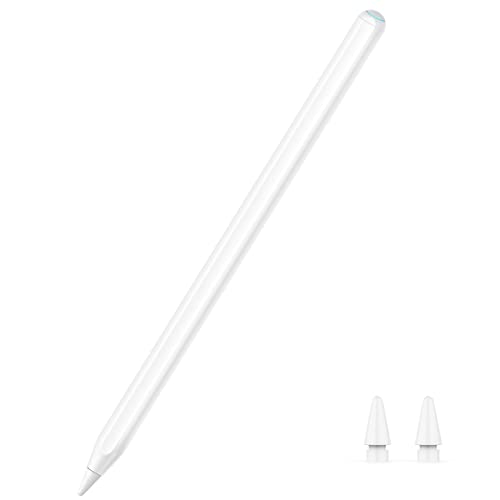 Wireless Charging Stylus Pen for iPad, Magnetic Palm Rejection Tilt Sensitive, iPad Pencil 2nd Gen Compatible with Apple iPad Pro 11