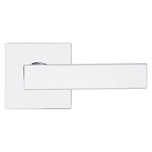 Image of Kwikset Singapore Interior Passage Door Handle, Lever For Closet and Hallway Doors, Reversible Non-Locking Handle Lever, Polished Chrome