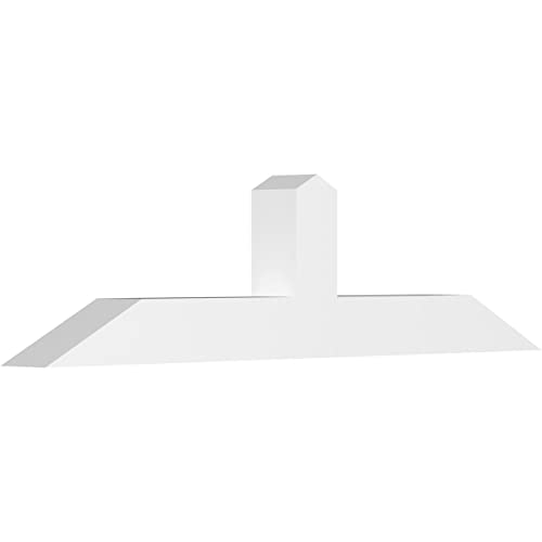 Ekena Millwork GBP072X18X0606POR00 Portland Architectural Grade PVC Gable Brackets 72"W x 18"H x 6"D x 6"F, 6/12 Pitch
