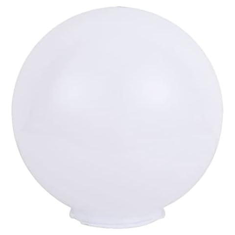 FRCOLOR Pantallas de Acrílico Blanco Poste Globo Luz Sombra Lámpara de Pared Cubierta Exterior Bola Redonda Cover