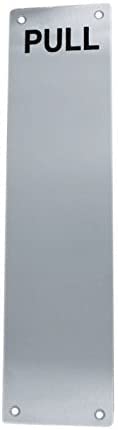 Ironmongery Solutions® Finger Plate with Pull & Push On Rectangular Plates. Has "Satin" & "Polish" Stainless Steel with Dimension of 300x75mm. (Pull Finger Plate, Satin Stainless Steel)