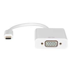 Adaptateur USB C VGA 0,13 m Hamlet HVATC2VGA blanc compact et droit mâle femelle