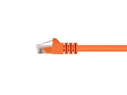 Image of Monoprice Cat6 Ethernet Patch Cable - Network Internet Cord - RJ45, Stranded, 550Mhz, UTP, Pure Bare Copper Wire, Crossover, 24AWG, 7ft, Red, Model:102379