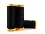 1 Reel x 100M Gutermann 100& cotton. Black 5201