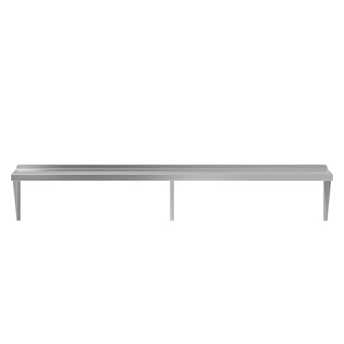 Image of AmGood 14 inch x 72 inch Stainless Steel Wall Shelf | Appliance & Equipment Metal Shelving | Kitchen, Restaurant, Garage, Laundry, Utility Room | Heavy Duty | Squared Edge | NSF Certified