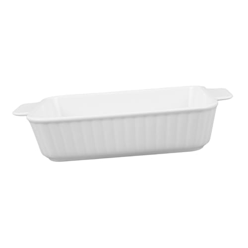 Zerodeko Fuente Horno Cerámica Rectangular con Asas Dobles Resistente para Hornear Lasaña Pastas y Postres para Cocinar y Servir Hogar