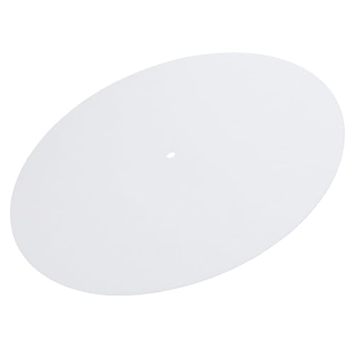 BESPORTBLE Turntable Platter Mat Static Wool Pad for Record Players Durable Vibration Design Compatible with Standard Spindles White Enhanced Sound