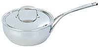 Demeyere Sauteuse conique 18 cm, acier inoxydable, induction, couvercle