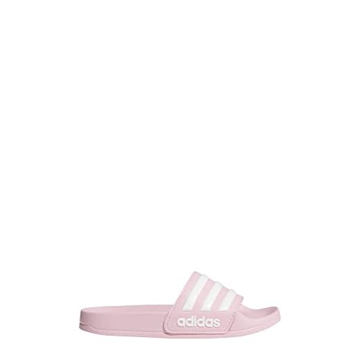 adidas Kids' Adilette Shower Sandal, true pink/white/true pink, 5 M US Big Kid