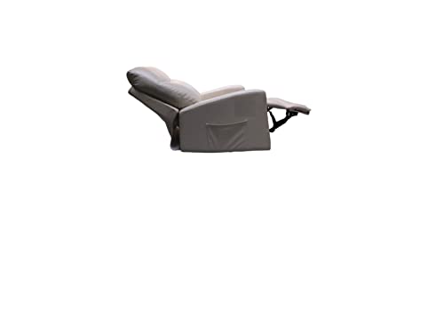 Image of IRS Cream Leatherette Motorized Recliner Chair