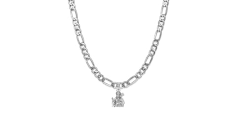 Pendentif Hanuman collier argent pur homme femme Bajrang Bali chaîne Figaro