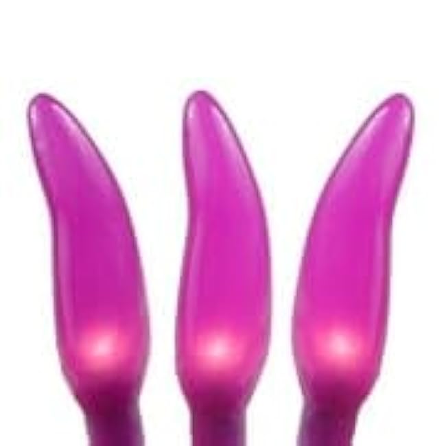Novelty Lights 11FT Chili Pepper String Lights, 35 Lights Indoor/Outdoor Connectable Mini Light Set, Purple