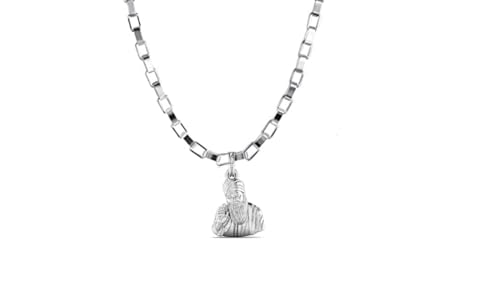 Colgante de plata de Guru Nanak para superar la ansiedad con fe y protección punjabi