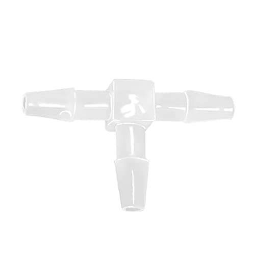 Anptght 1/8" Tee Fitting Equal Barb 3 Way Hose Barb Fitting，Splicer Joint Mender Adapter Union Fitting For Fuel Gas Liquid Air (Pack Of 5) For Fuel Gas Liquid Air (Pack Of 5) #TOP2