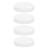 Operitacx 4er Set WC-Sitz Scharnierabdeckungen (Ø 45mm), Universelle Toilettendeckel Rosetten aus weißem Kunststoff, Ersatzkappen für Toilettenbolzen & Badezimmer Befestigungen