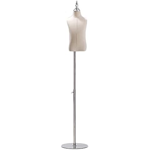 Mannequin Wearable, Children's Torso Height Can Be Adjusted, Half-length Full Body Mannequin Torso, For Clothing Store Children's Clothing Store Fashion Interior Clothing ( Color : White , Size : P ) Cover