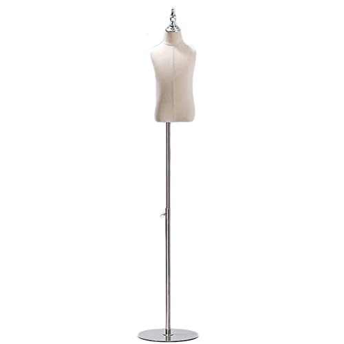 HIYOUGO Maniquí Costura, maniqui Costura Ajustable, Torso de maniquí de Cuerpo Entero de Media Longitud, for Tienda de Ropa for niños Moda Ropa Interior (Color : White, Tamaño : P) Cover